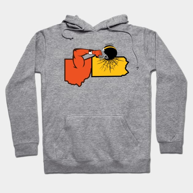 Cleveland vs Pitt Helmet Smash Hoodie by KFig21